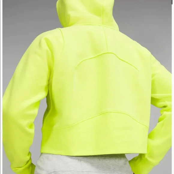 🔥LULULEMON CROPPED LOUNGEFUL HOODIE/JACKET-ELECTRIC LEMON-12🔥 - Picture 9 of 16